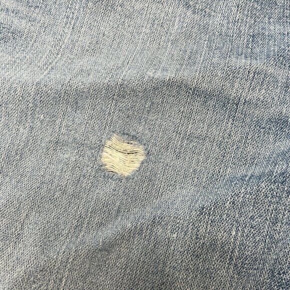 LEVIS 569 Jeans‎ Mens 38 Blue Loose Fit Distressed Denim Shorts - Picture 9 of 11